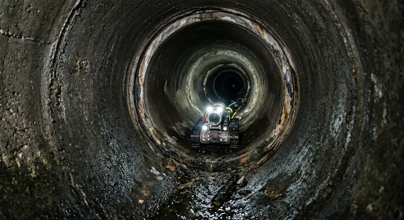 Robotic sewer camera inspecting pipe interior for Sewer Line Repair in South Apopka
